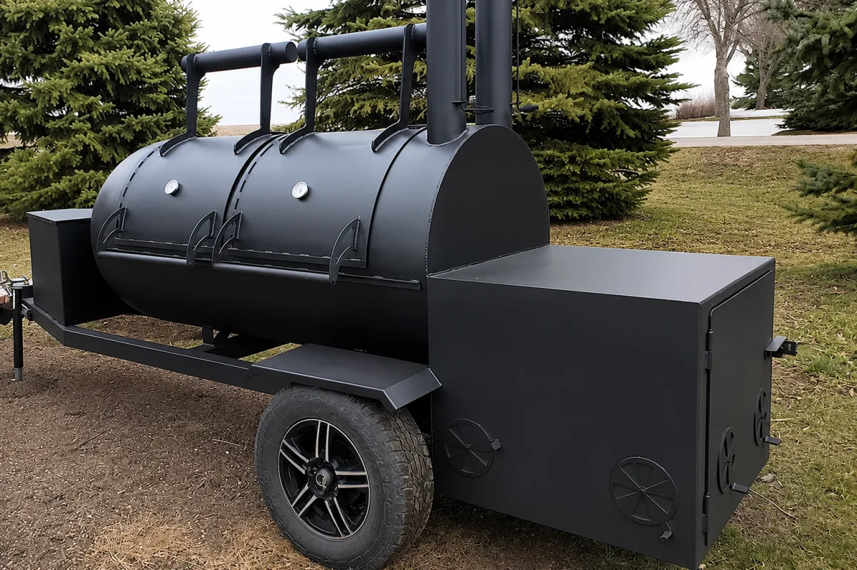 Outdoor wood smoker